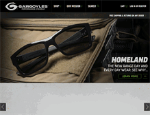 Tablet Screenshot of gargoyleseyewear.com